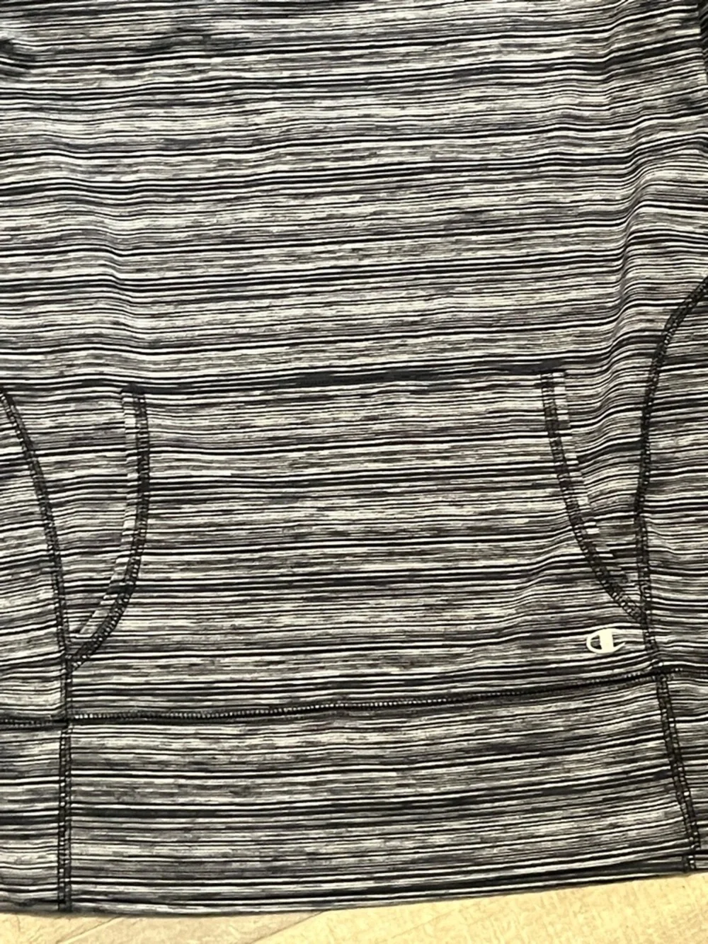 Champion Women's Black & Gray Space-Dye Hooded Pullover - Picture 4 of 9